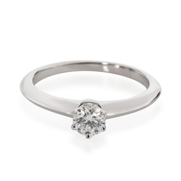 Rings Tiffany Co Diamond Engagement Ring in Platinum Platinum H VS2 027 CTW