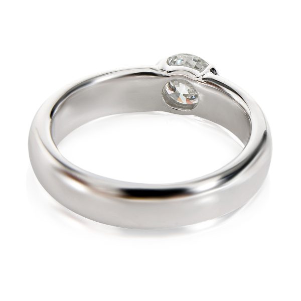 112092 bv Tiffany Co Etoile Diamond Engagement Ring in Platinum G VS1 058 Ct