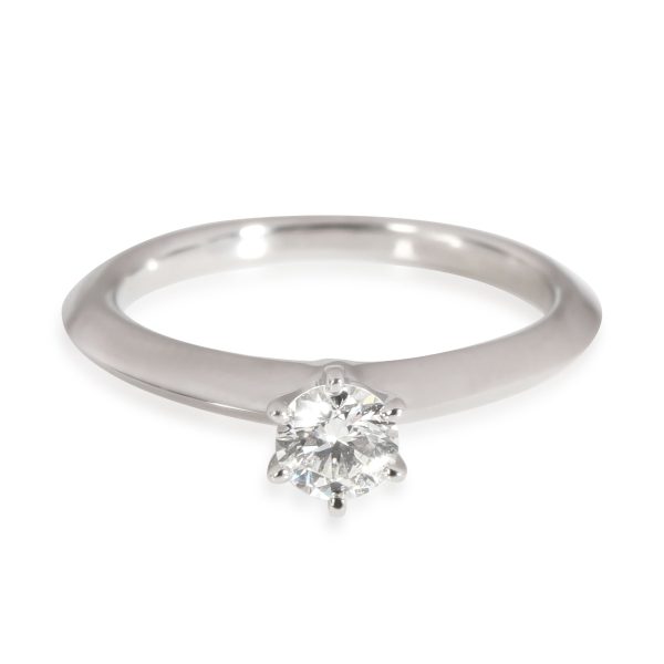 Rings Tiffany Co Diamond Solitaire Engagement Ring in Platinum I VS1 028 CTW