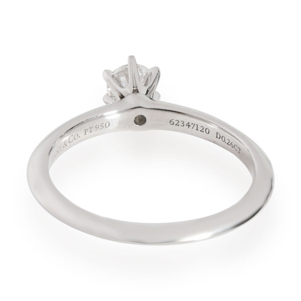 Tiffany Co Diamond Solitaire Engagement Ring in Platinum G VS1 025 CT Tiffany Co Diamond Solitaire Engagement Ring in Platinum G VS1 025 CT