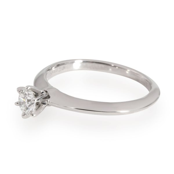 Solitaire Ring Platinum Tiffany Co Diamond Solitaire Engagement Ring in Platinum G VS1 025 CT