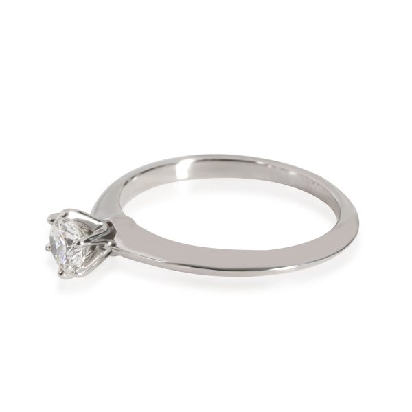 Solitaire Ring Platinum Tiffany Co Diamond Solitaire Engagement Ring in Platinum H VS1 033 CTW