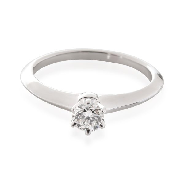 Rings Tiffany Co Diamond Solitaire Ring in Platinum Platinum E VVS1 025 CTW