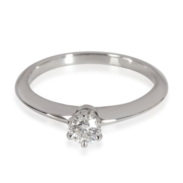 Rings Tiffany Co Diamond Solitaire Engagement Ring in Platinum G VS1 021 CTW