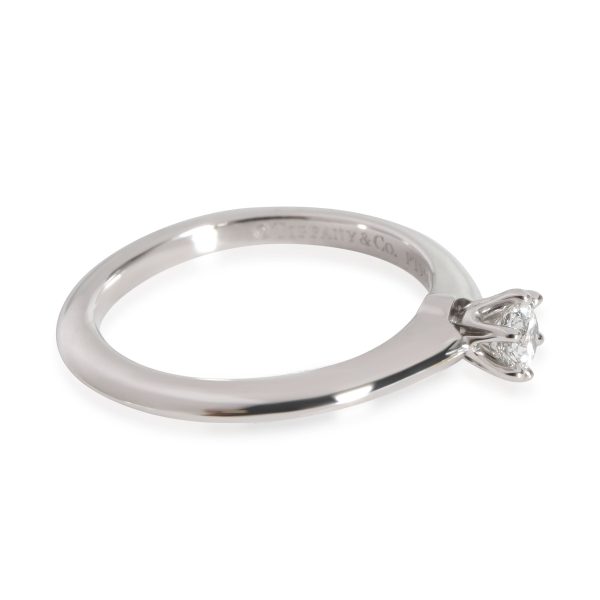 Solitaire Ring Platinum Tiffany Co Diamond Solitaire Engagement Ring in Platinum G VS1 021 CTW