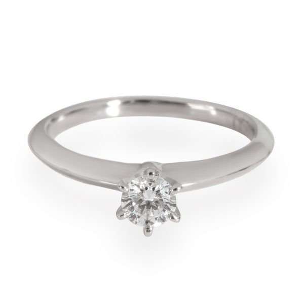 Tiffany Co Solitaire Diamond Engagement Ring in Platinum H VS1 028 CT Tiffany Co Solitaire Diamond Engagement Ring in Platinum H VS1 028 CT