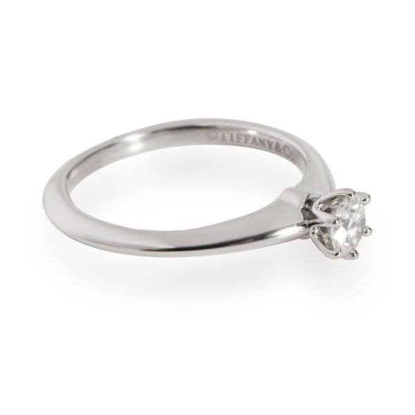 112119 sv Tiffany Co Solitaire Diamond Engagement Ring in Platinum G VS1 025 CT