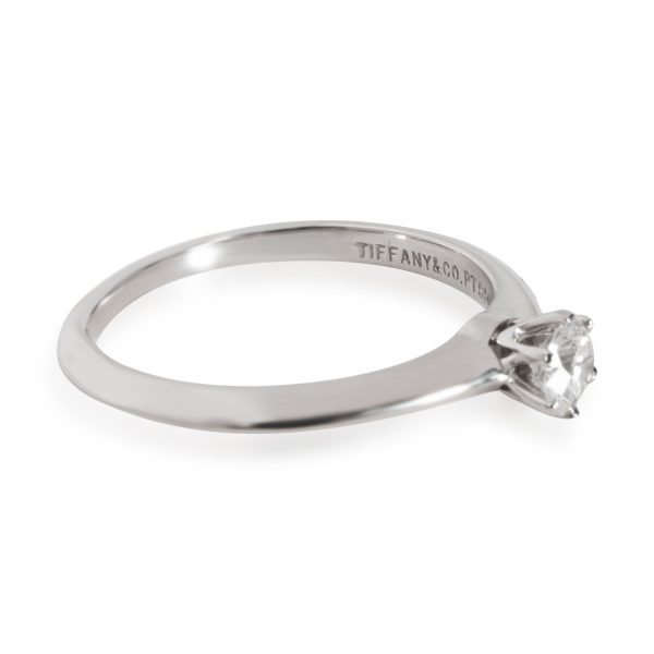 112121 sv Tiffany Co Solitaire Diamond Engagement Ring in Platinum G VS1 022 CTW