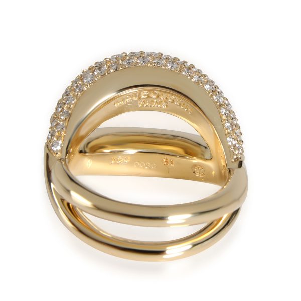 Mauboussin Twins Open Pave Ring in 18k Yellow Gold 090 CTW Mauboussin Twins Open Pave Ring in 18k Yellow Gold 090 CTW