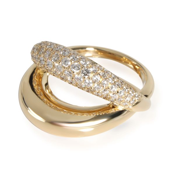 Yellow Gold Fashion Ring Mauboussin Twins Open Pave Ring in 18k Yellow Gold 090 CTW