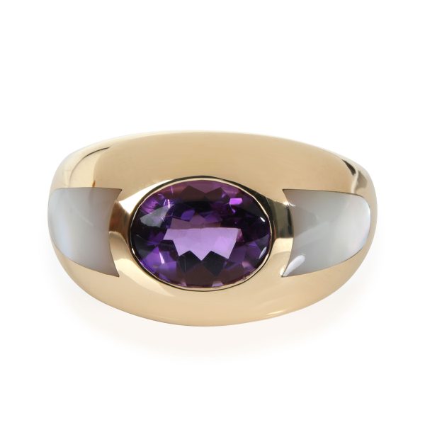 Mauboussin Mauboussin Ring with Amethyst Mother Of Pearl in 18k Yellow Gold