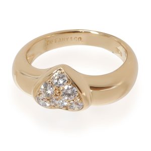 Tiffany Co Etoile Diamond Heart Ring in 18K Yellow Gold 025 CTW Cart