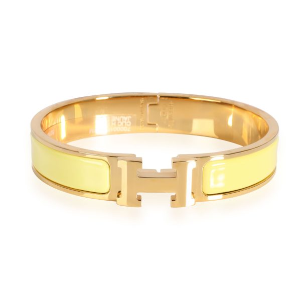 Hermès Clic H Jaune Dor Yellow Gold Plated Bangle Hermès Clic H Jaune Dor Yellow Gold Plated Bangle