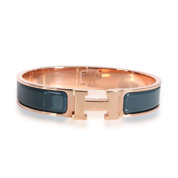 Hermès Clic H Ardoise Rose Gold Plated Bangle Hermès Clic H Ardoise Rose Gold Plated Bangle