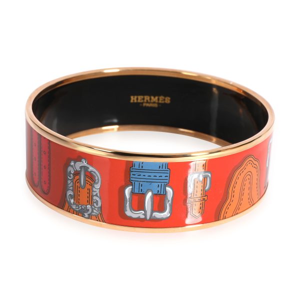 Hermes Belts Harnais Des Presidents Folk Gold Plated Enamel Bracelet Hermes Belts Harnais Des Presidents Folk Gold Plated Enamel Bracelet