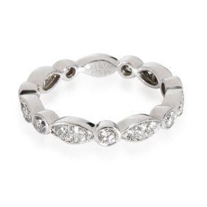 Tiffany Co Jazz Diamond Eternity Band in Platinum 060 CTW Chanel Matelasse W Chain W Flap Shoulder Bag Black