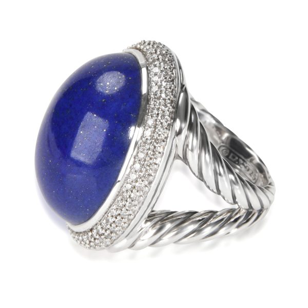 David Yurman David Yurman Albion Lapis Lazuli Diamond Ring in Sterling Silver 075 C