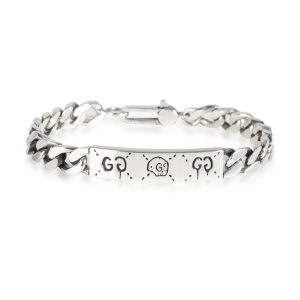 Gucci Ghost Chain ID Bracelet in Sterling Silver Louis Vuitton Monogram Canvas Neverfull MM