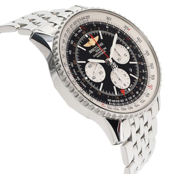 112322 lv Breitling Navitimer GMT AB044121BD24 Mens Watch in Stainless Steel