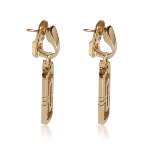 112326 sv BVLGARI Parentesi Drop Earrings in 18K Yellow Gold