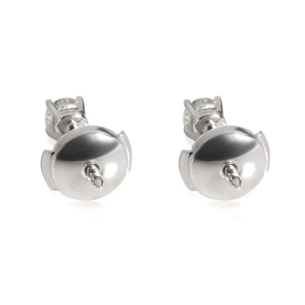 112334 bv Tiffany Co Diamond Stud Earring in Platinum EF VS 036 CTW