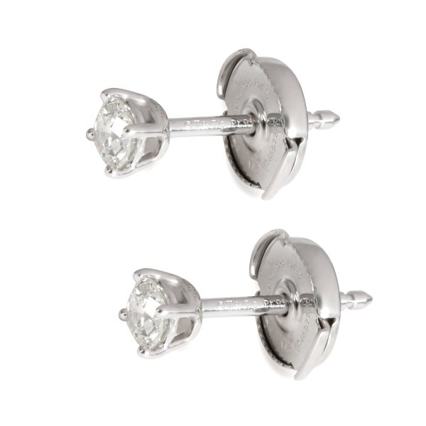 112334 sv Tiffany Co Diamond Stud Earring in Platinum EF VS 036 CTW