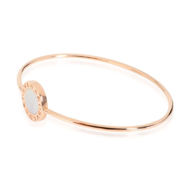 112346 sv Bulgari Bvlgari Bvlgari Mother Of Pearl Bangle in 18K Rose Gold