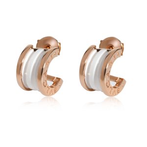 Bulgari B Zero 1 White Ceramic Hoop Earring in 18K Rose Gold Louis Vuitton Graceful MM Monogram