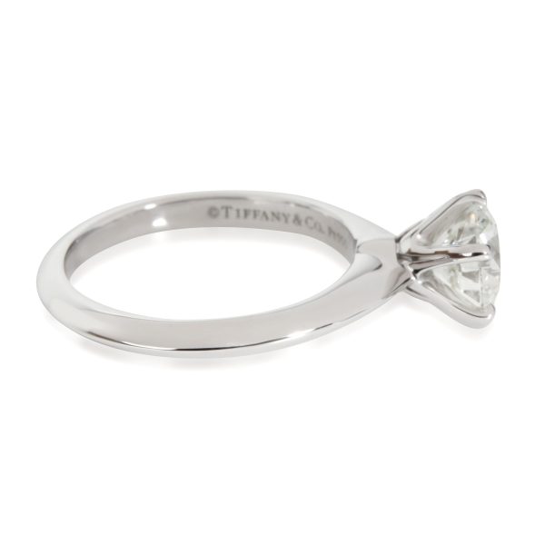 Platinum Solitaire Ring Tiffany Co Diamond Engagement Ring in Platinum I VS1 095 CTW