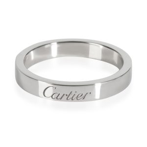 Cartier C de Cartier Wedding Band in Platinum Louis Vuitton Coin Card Folder Monogram Black Gray