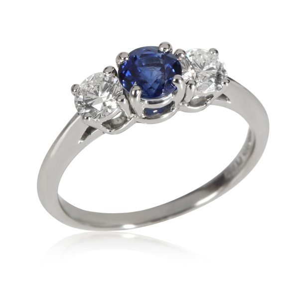 112414 pv f6f806f3 476b 47f3 8922 6850dd20c4d7 Tiffany Co Three Stone Sapphire Diamond Ring in Platinum Blue 05 CTW