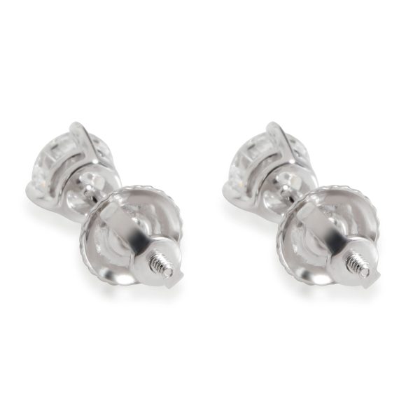 112431 bv 3 Prong Diamond Stud Earring in Platinum D VS1 082 CTW