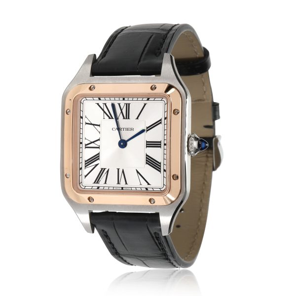 Cartier Santos Dumont W2SA0011 Unisex Watch in 18kt Stainless SteelRose Gold Cartier Santos Dumont W2SA0011 Unisex Watch in 18kt Stainless SteelRose Gold