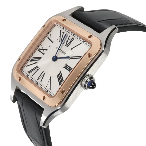 112558 lv 9e25d661 b29f 4f7e bd7f 8883bbb7cfdd Cartier Santos Dumont W2SA0011 Unisex Watch in 18kt Stainless SteelRose Gold