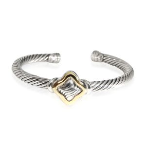 David Yurman Quarter Foil Cable Bracelet in 18K Yellow GoldSterling Silver Gucci GG Canvas Brown