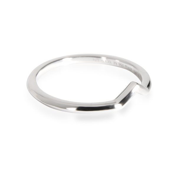 112586 sv Tiffany Co V Wedding Band in Platinum