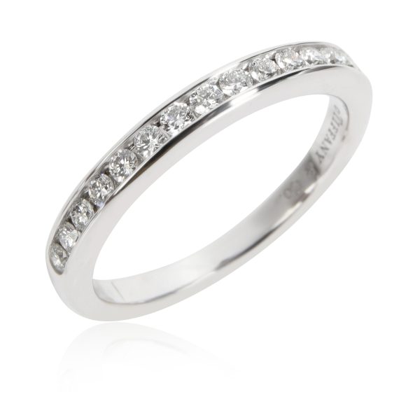 Wedding Band Platinum Tiffany Co Diamond Channel Set 25 mm Wedding Band in Platinum 024 Ctw