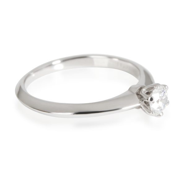 Platinum Solitaire Ring Tiffany Co Diamond Solitaire Ring in Platinum G VS1 023 CTW