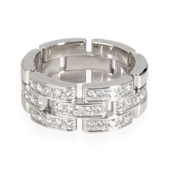 Rings Cartier Panthere Diamond Band in 18k White Gold 053 CTW