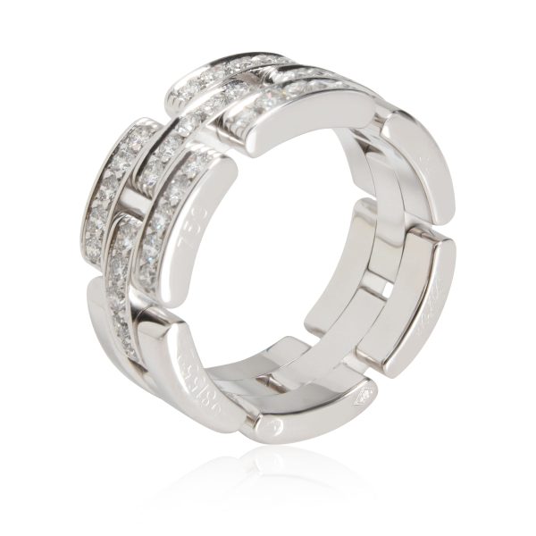 White Gold Band Cartier Panthere Diamond Band in 18k White Gold 053 CTW