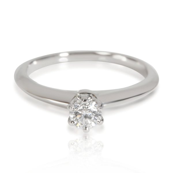 Rings Tiffany Co Diamond Solitaire Engagement Ring in Platinum E VS1 024 CTW