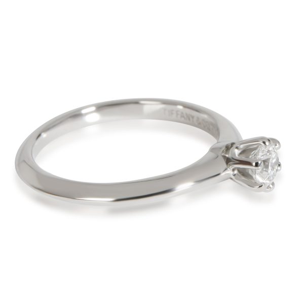 Solitaire Ring Platinum Tiffany Co Diamond Solitaire Engagement Ring in Platinum E VS1 024 CTW