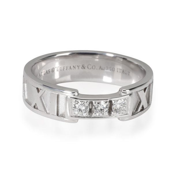 Tiffany Co Tiffany Co Atlas Diamond Band in 18K White Gold 012 CTW