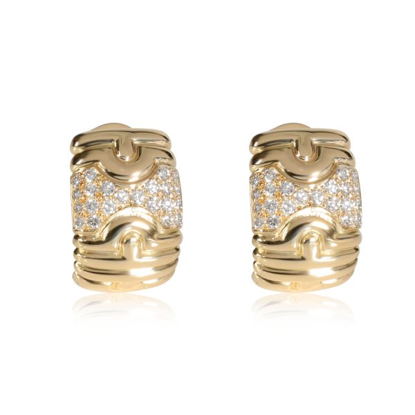 Bulgari Parentesi Diamond Earrings in 18K Yellow Gold 11 CTW Bulgari Parentesi Diamond Earrings in 18K Yellow Gold 11 CTW