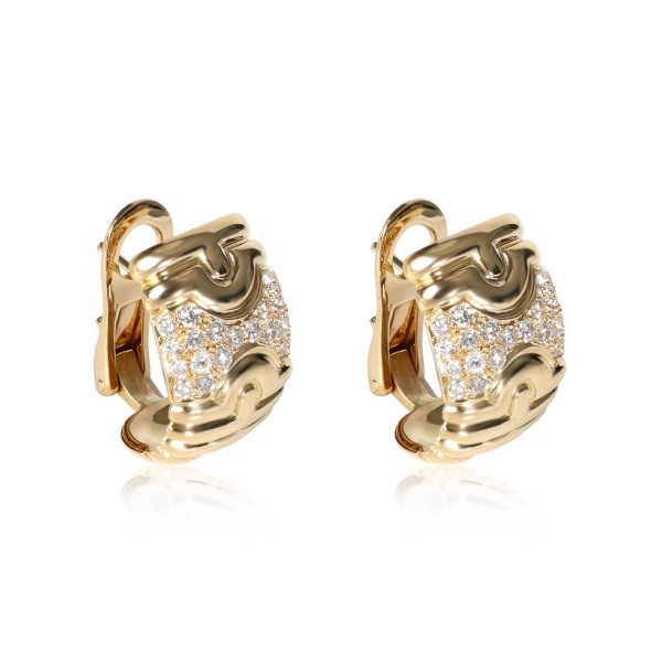 112832 sv bfa2efce 5487 44c3 a46c 7c98b56b2f46 Bulgari Parentesi Diamond Earrings in 18K Yellow Gold 11 CTW