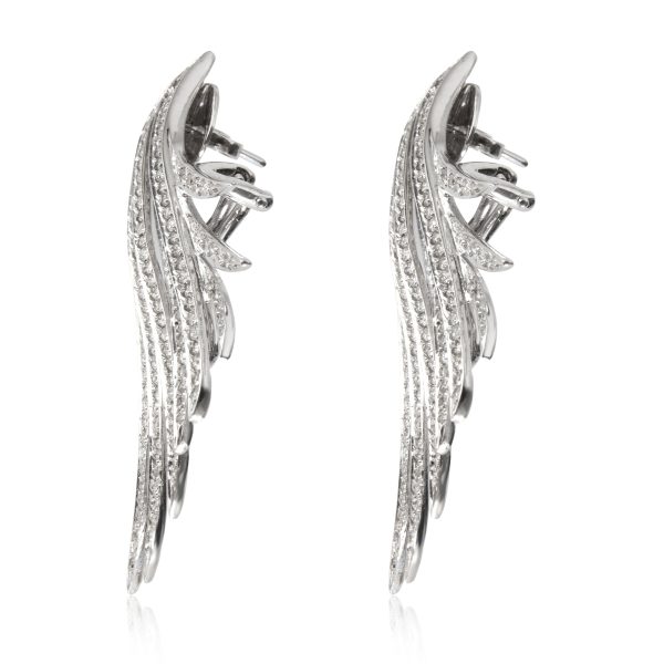 112862 av Ana Khouri Diamond Ear Climbers Earring in 18K White Gold 300 CTW