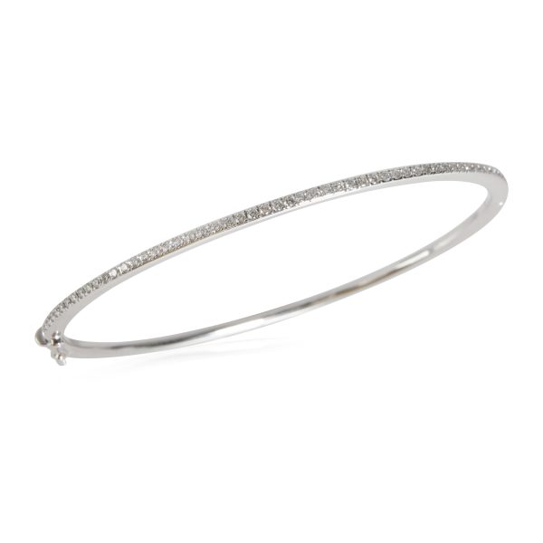 112887 av DeBeers Diamond Bangle in 18kt White Gold 064 CTW