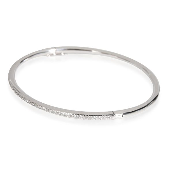 112887 sv DeBeers Diamond Bangle in 18kt White Gold 064 CTW