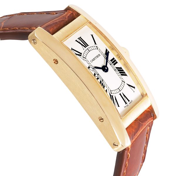 112915 rv Cartier Tank Americaine W2601556 Womens Watch in 18kt Yellow Gold