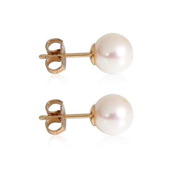 113002 sv fe4b154a 20df 4fc9 99f0 ed49c4c1a632 Tiffany Co Pearl Stud Earring in 18k Yellow Gold